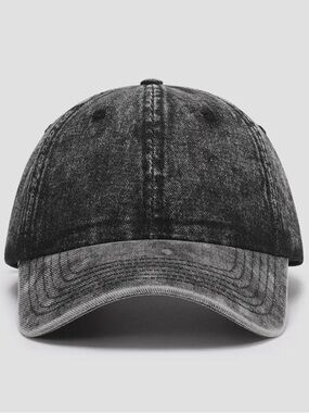 Black Denim Baseball Cap